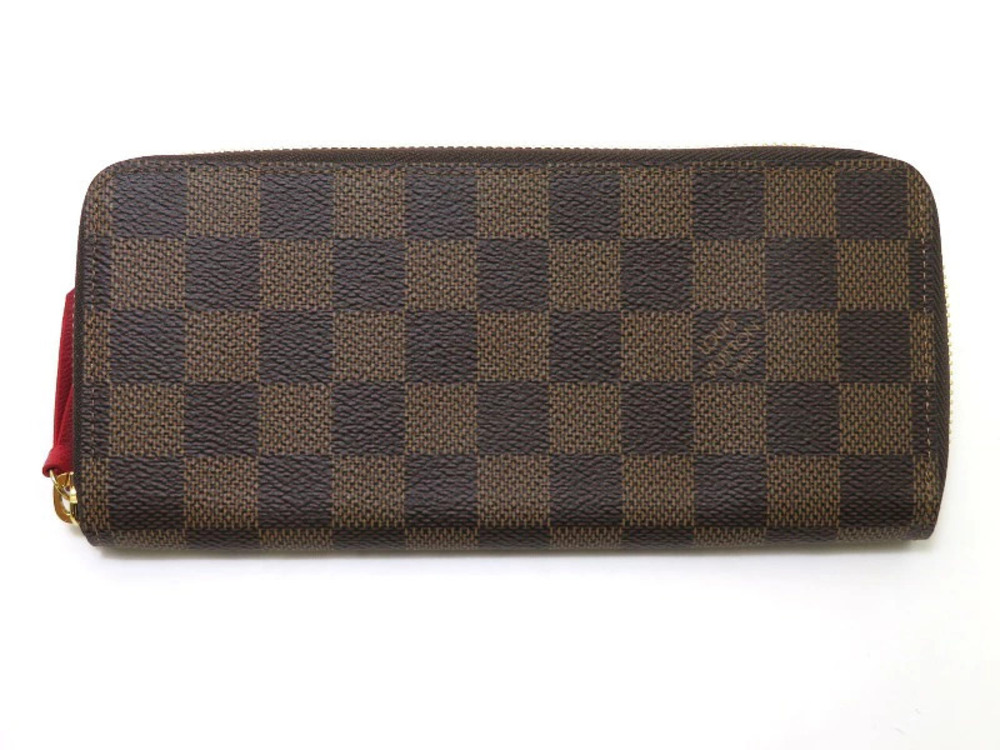LOUIS VUITTON Wallet Portefeuille Clemence Damier Cerise Red